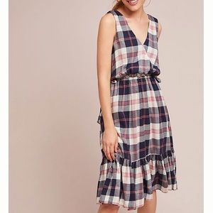 Anthropologie plaid dress NWT size M